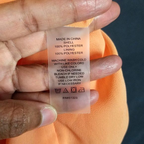 Vince Camuto Orange Cream Ruffle Long Sleeve Sheath Dress - Picture 9 of 9